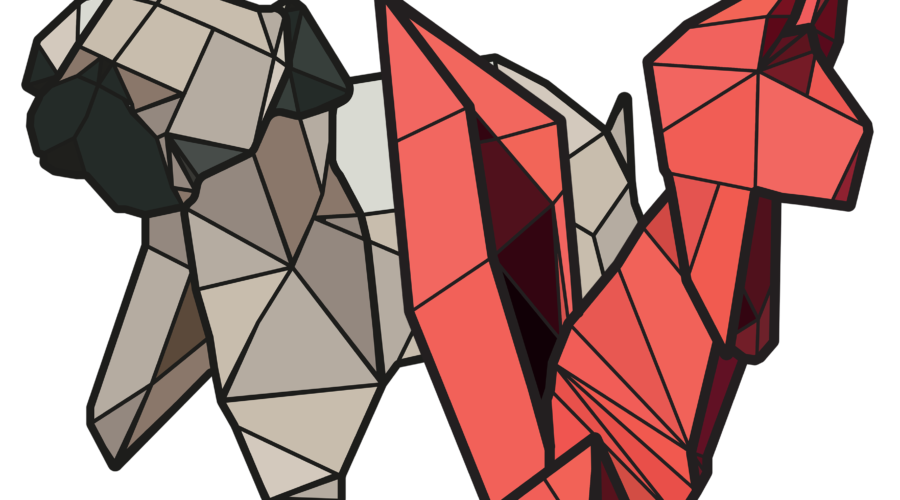 paper voice, oragami, web, graphic, logo, branding, design, ux, ui, newcastle upon tyne, squirrel, pug, logo design, logo,